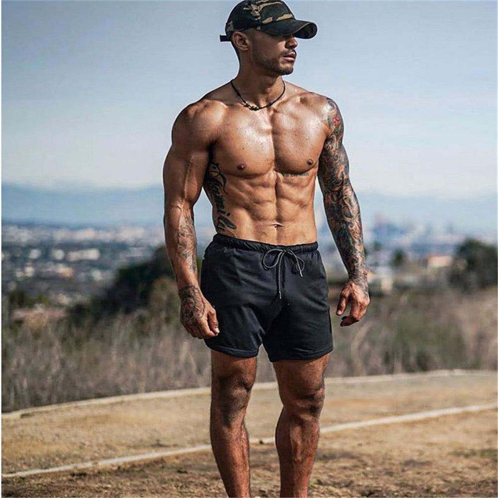 Men's 2-in-1 Quick Dry Running Shorts - Versatile Fitness and Training Bottoms
