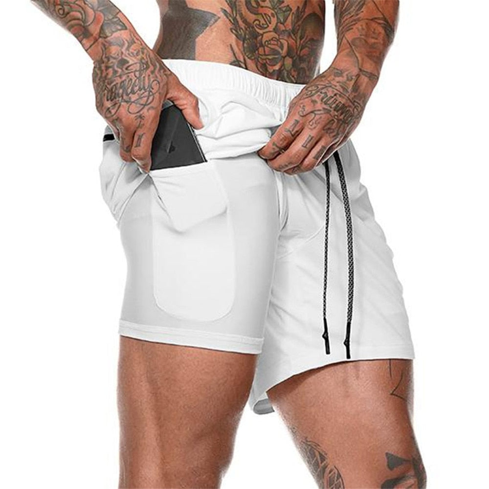 Men's 2-in-1 Quick Dry Running Shorts - Versatile Fitness and Training Bottoms