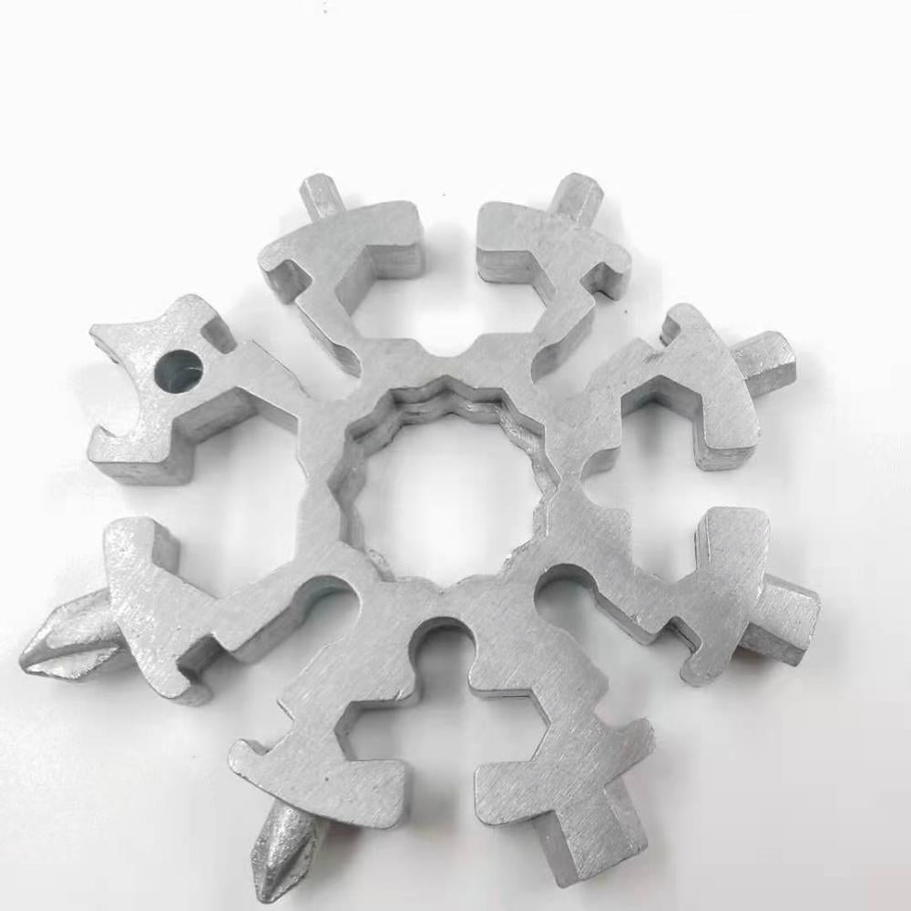 18 In 1 Snowflake Wrench Multifunction Outdoor Survival Tool
