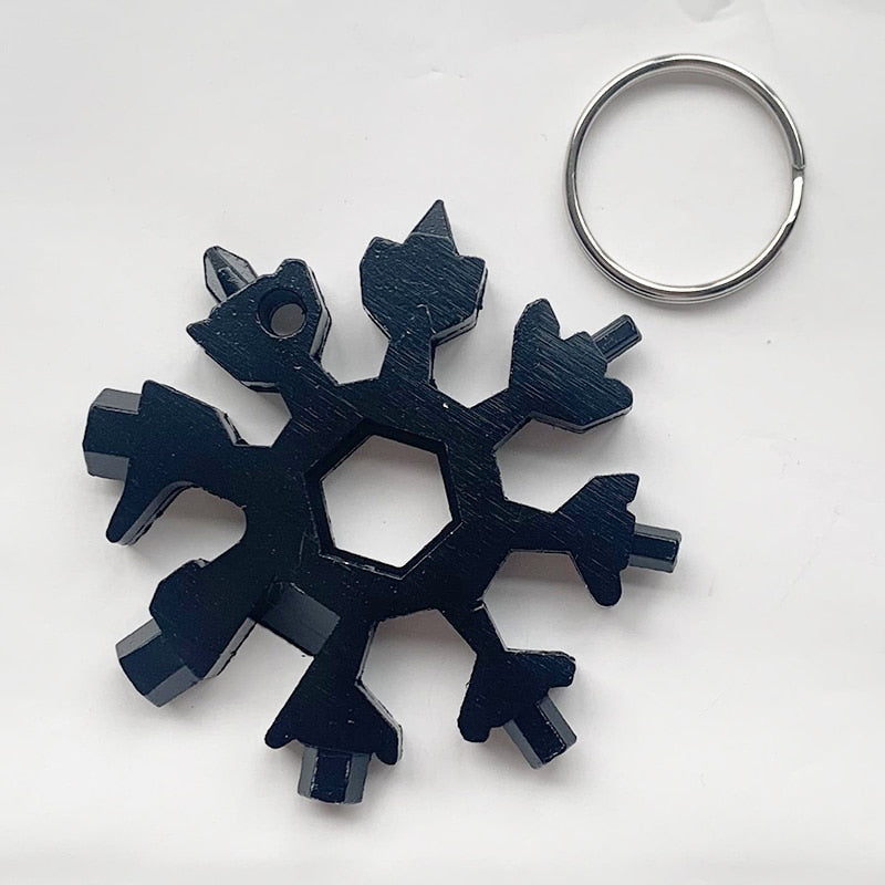 18 In 1 Snowflake Wrench Multifunction Outdoor Survival Tool