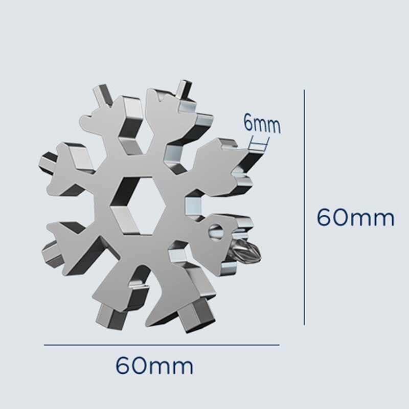 18 In 1 Snowflake Wrench Multifunction Outdoor Survival Tool