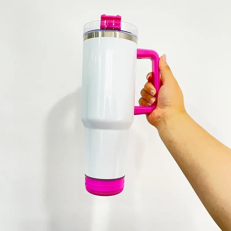Massive 118 cl/ 40 oz Stainless Steel Cup With Bluetooth Stereo Sound Speakers Vacuum Insulated