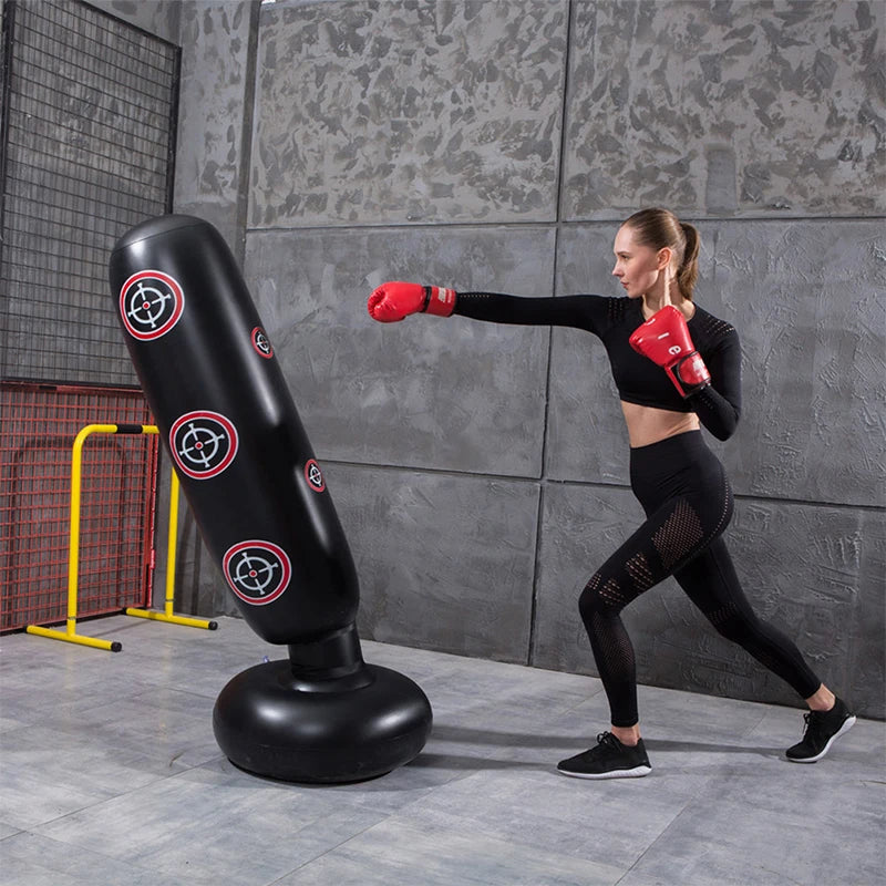 Muay Thai Inflatable Boxing Bag For Training & Pressure Relief Exercise