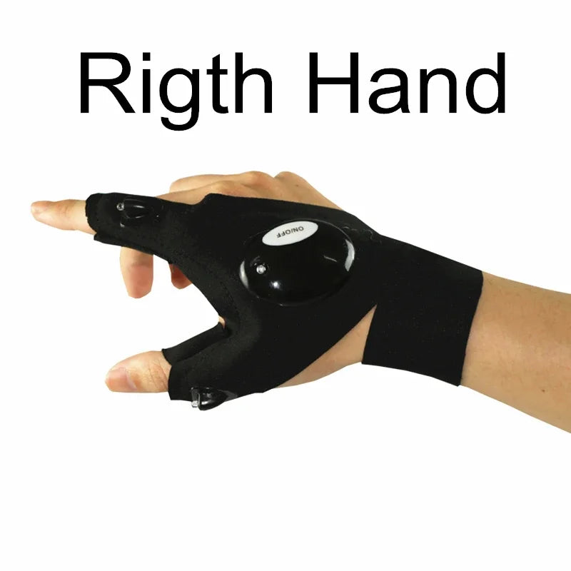 Heavy Duty Gloves with Flashlight