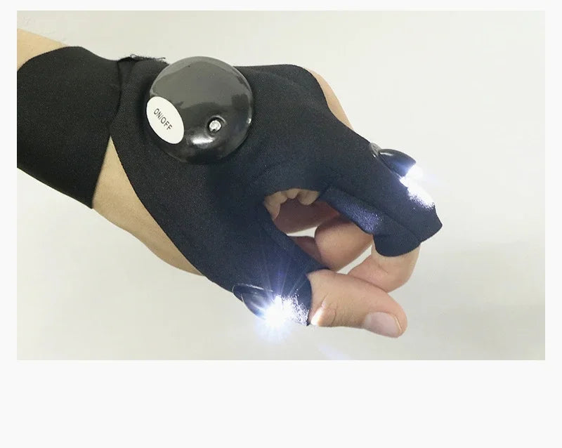 Heavy Duty Gloves with Flashlight