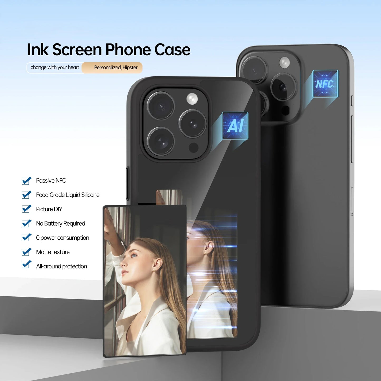 Digital Smart Case For iphone 13 14 15 Pro Max