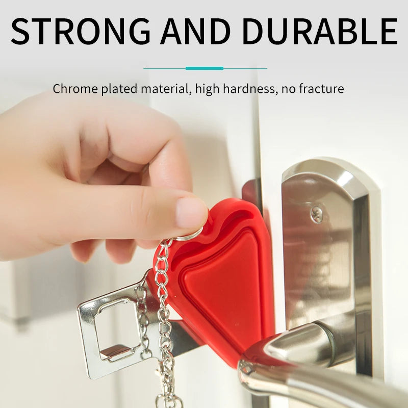 Travel Safety Door Lock No Drilling Required Manual Hotel Room Removable For Travel Safety
