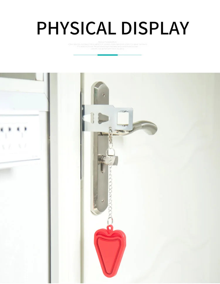 Travel Safety Door Lock No Drilling Required Manual Hotel Room Removable For Travel Safety