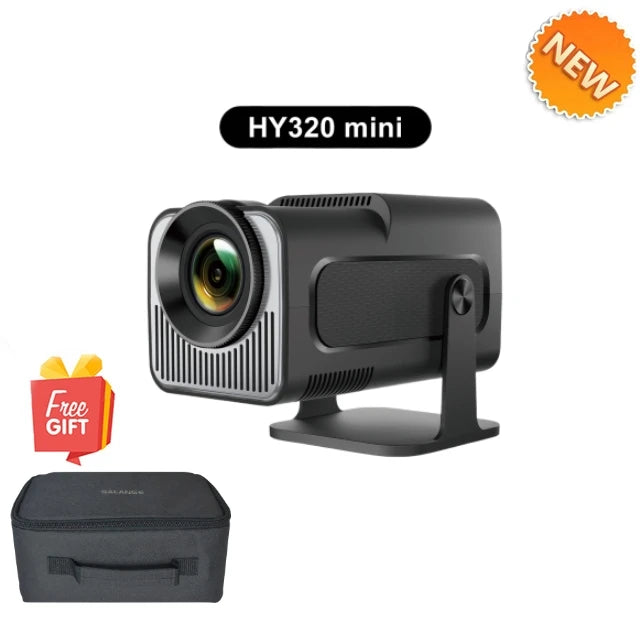 HY320mini Android Smart 1080P 4K Movie Projector 11.0 With Portable WIFI Bluetooth Home Cinema 720P Compatible with Smartphone