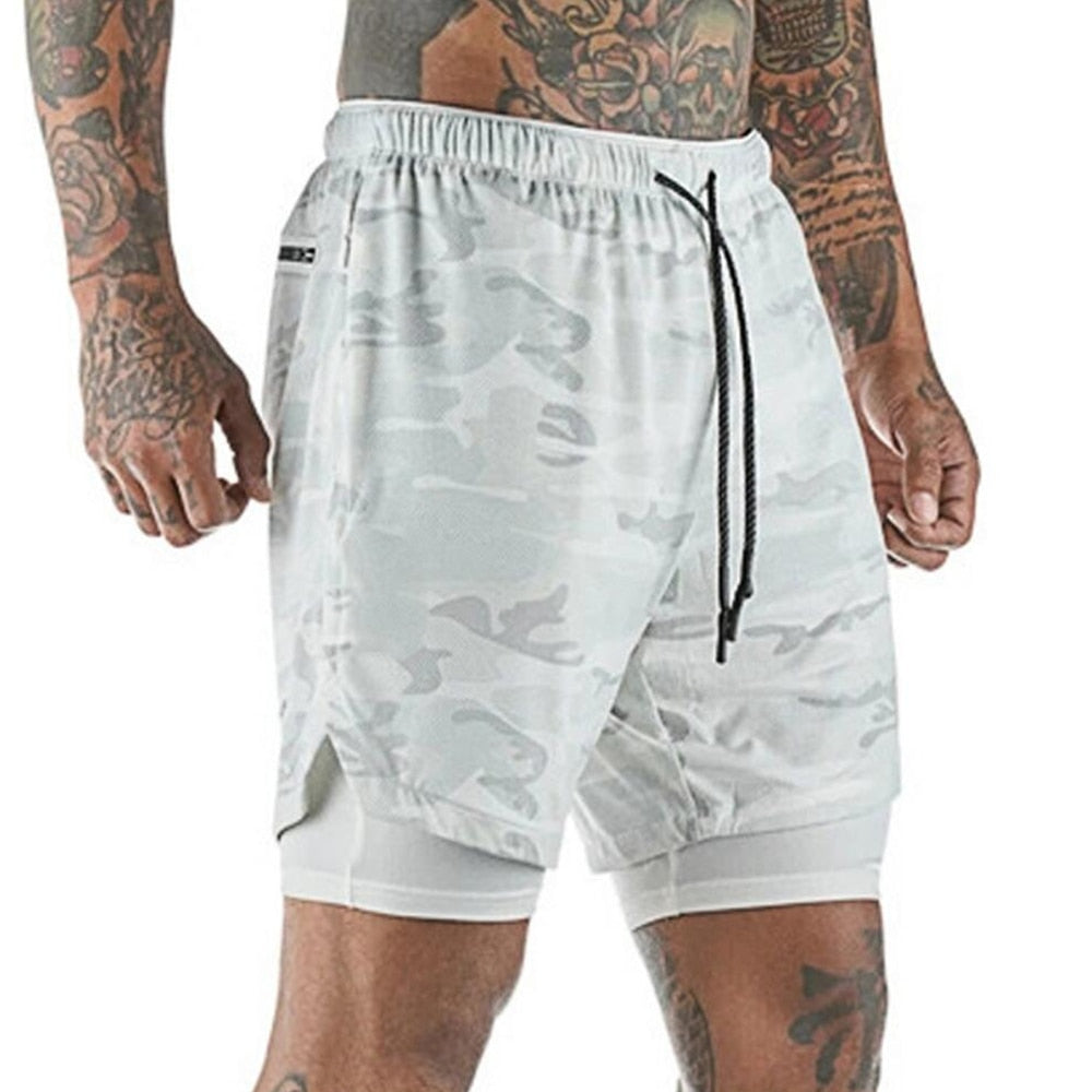 Men's 2-in-1 Quick Dry Running Shorts - Versatile Fitness and Training Bottoms