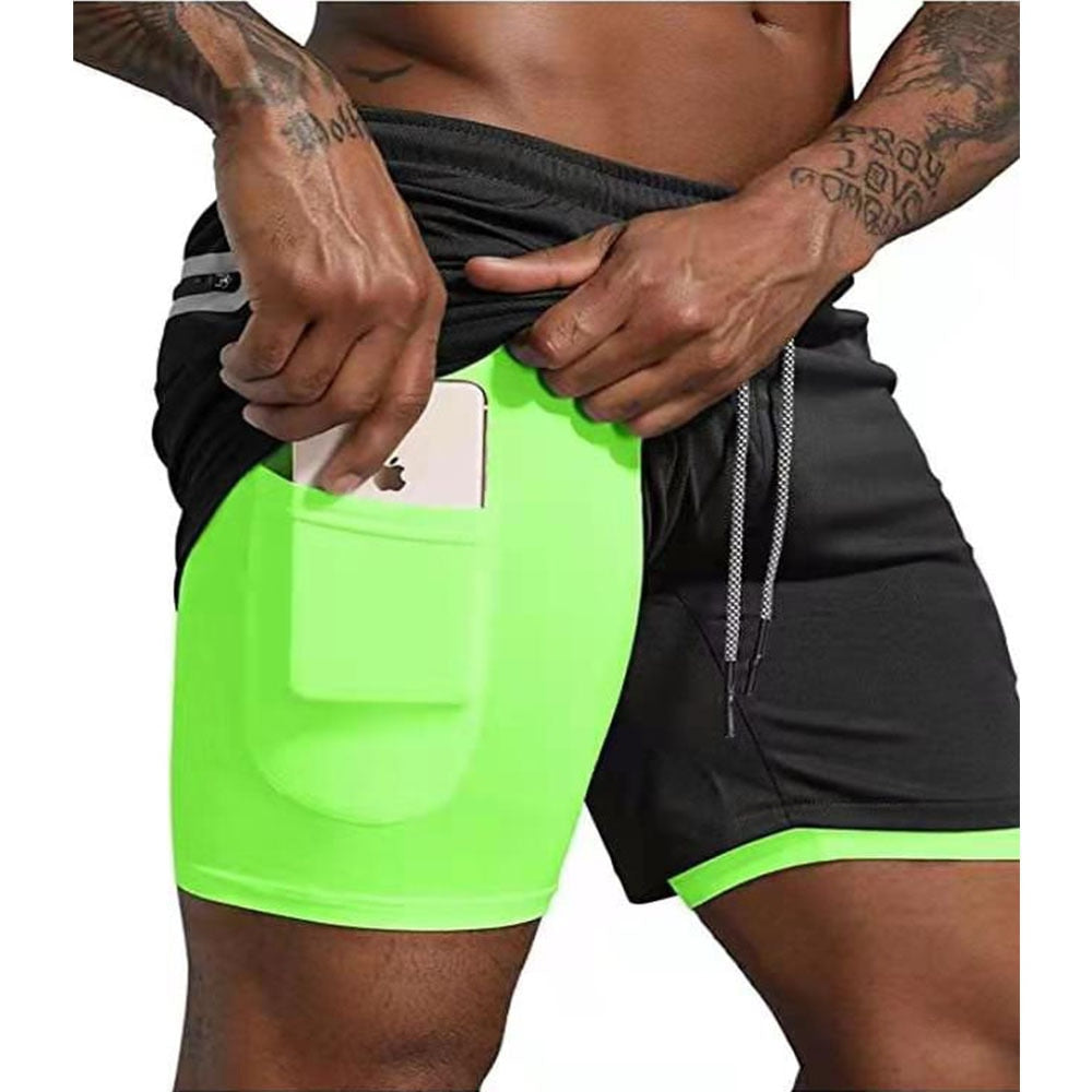 Men's 2-in-1 Quick Dry Running Shorts - Versatile Fitness and Training Bottoms