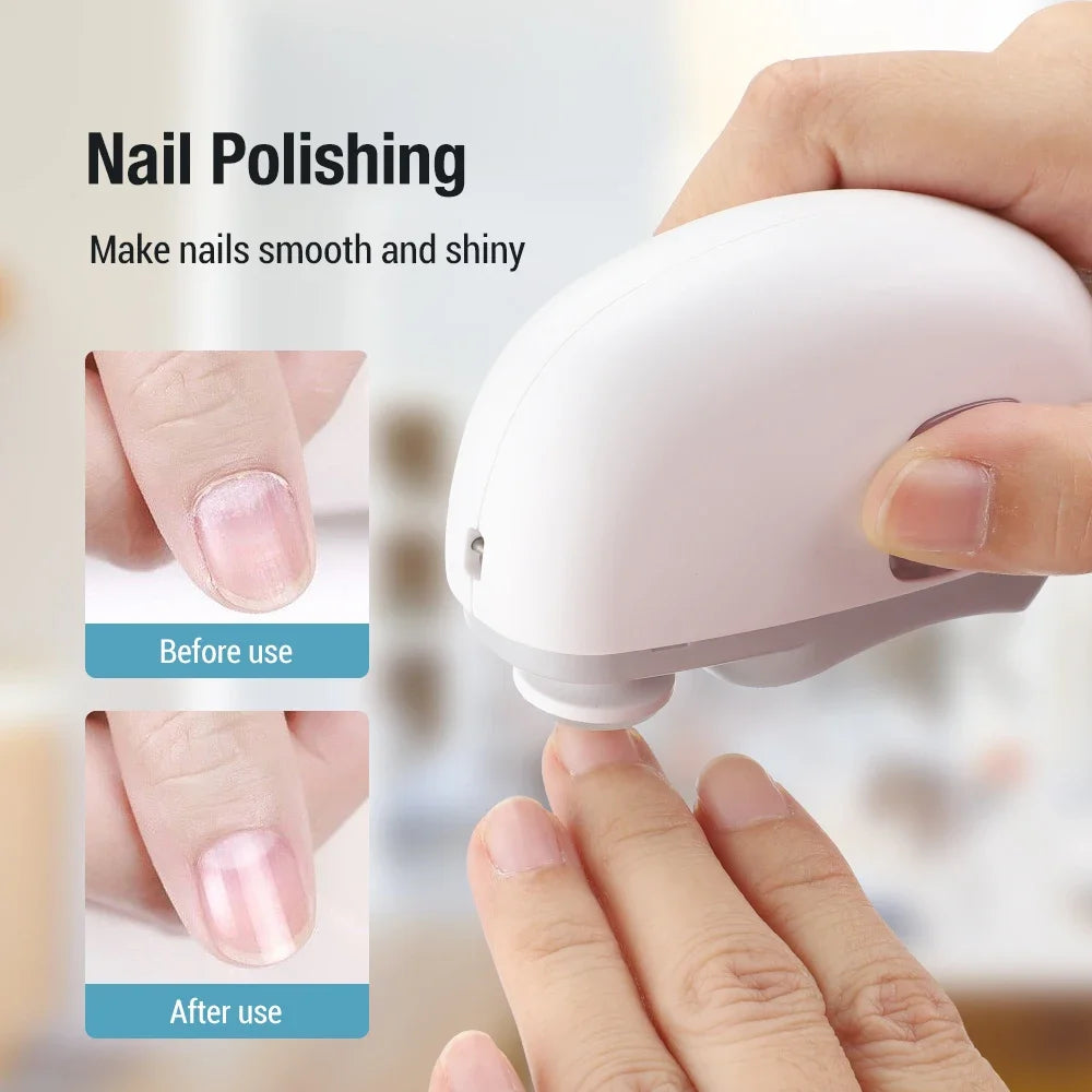 Electric Nail Clipper for Grinding and Polishing with Rechargeable Light
