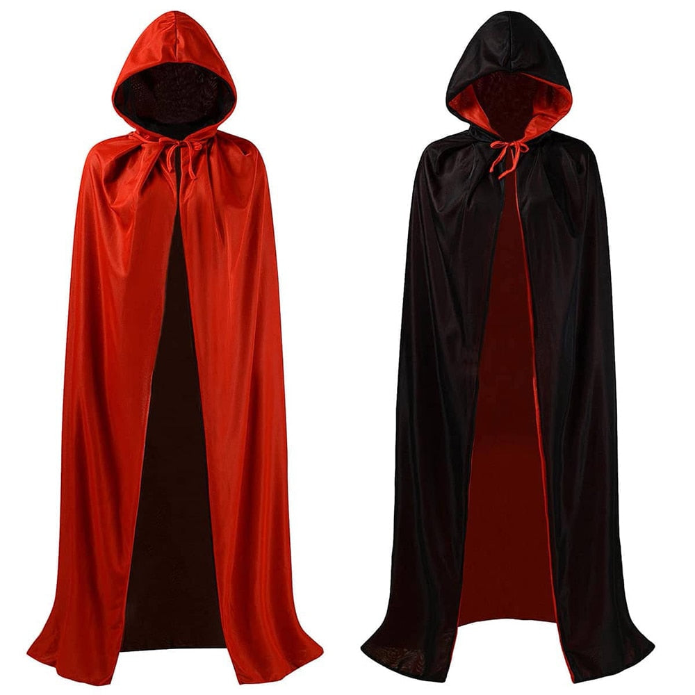 Reversible Black/ Red Vampire Halloween Party Costume Cape...