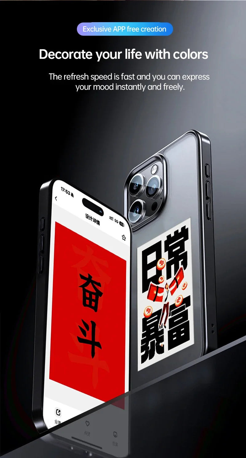 Digital Smart Case For iphone 13 14 15 Pro Max