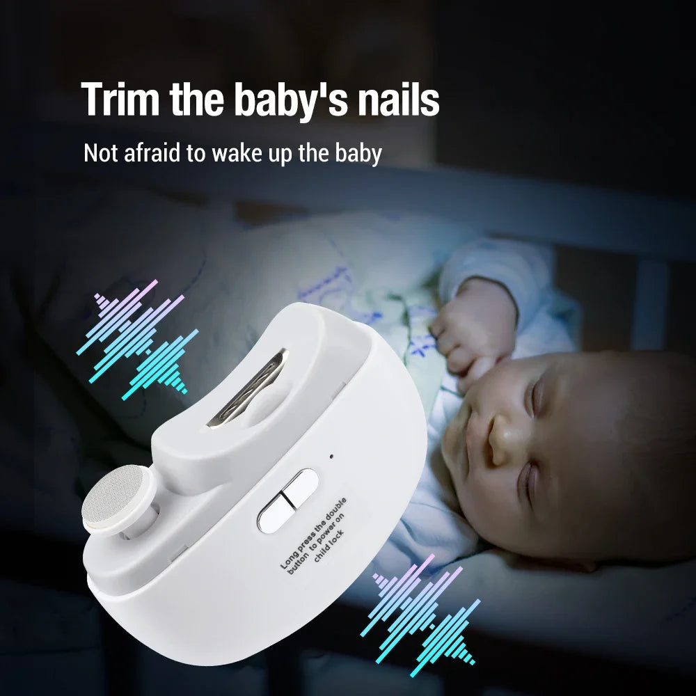 Electric Nail Clipper for Grinding and Polishing with Rechargeable Light