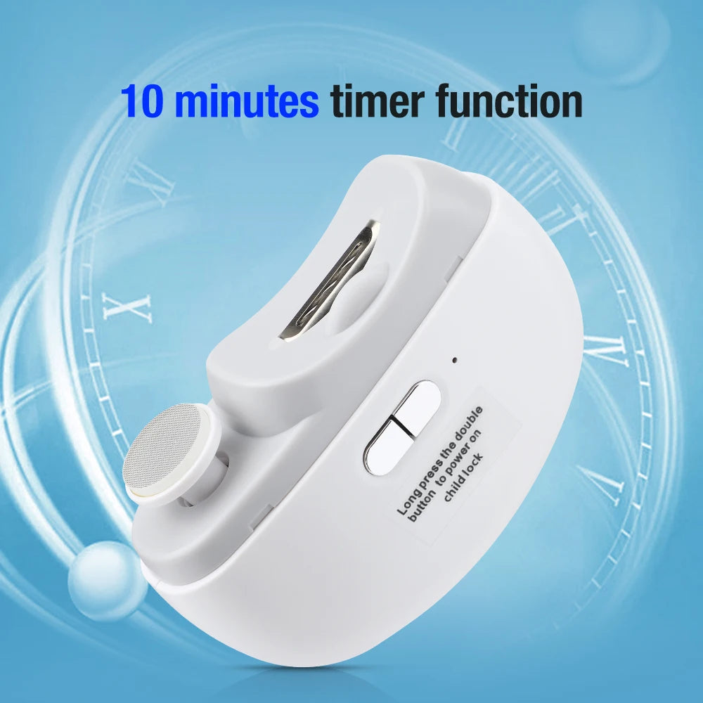 Electric Nail Clipper for Grinding and Polishing with Rechargeable Light