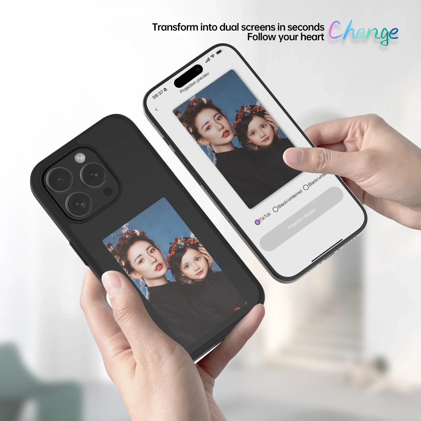Digital Smart Case For iphone 13 14 15 Pro Max