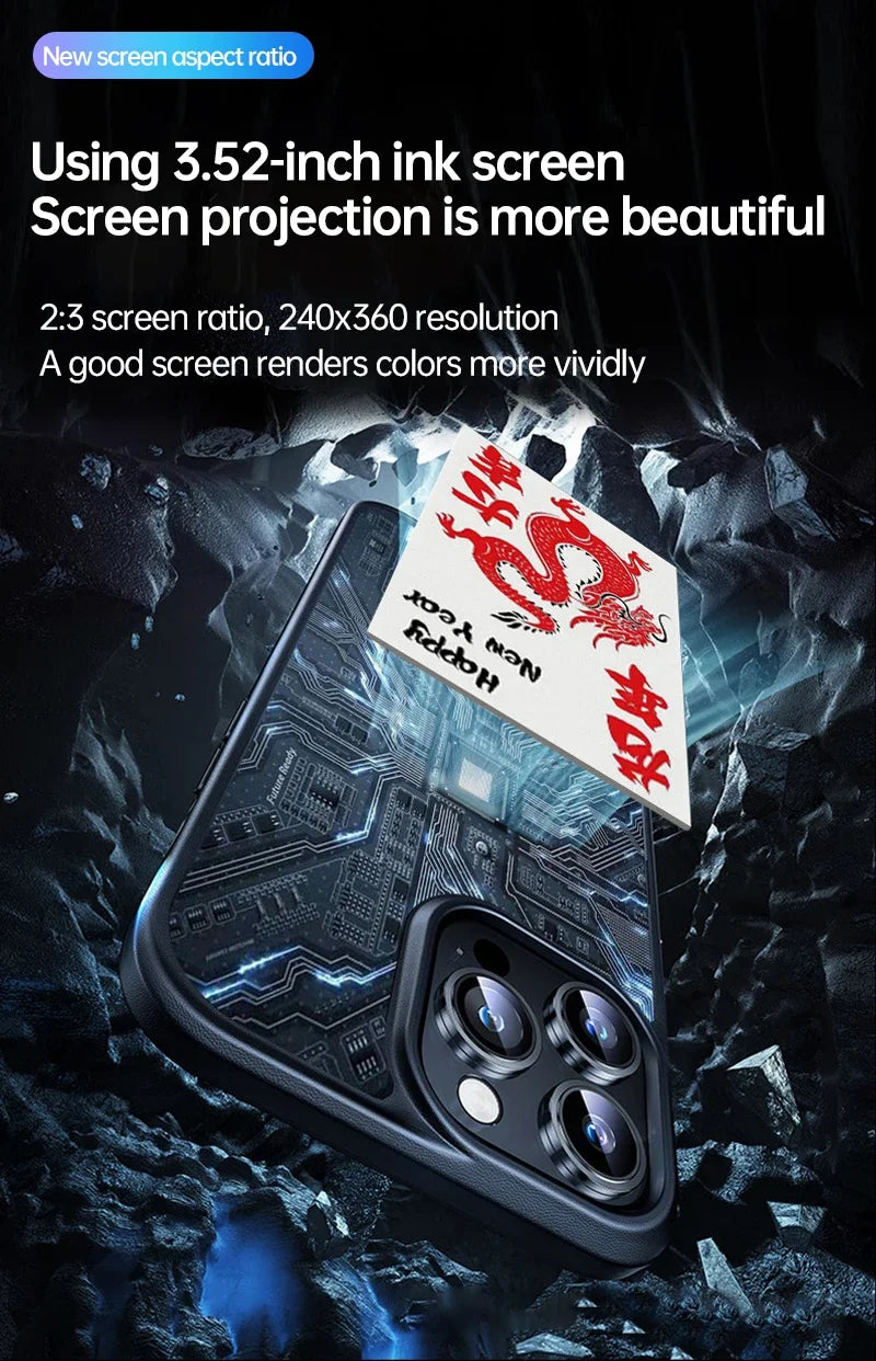 Digital Smart Case For iphone 13 14 15 Pro Max