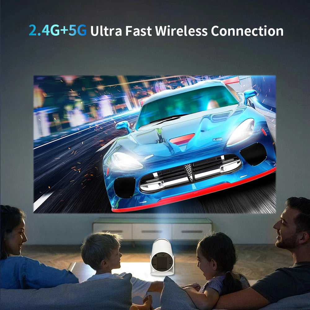HY320mini Android Smart 1080P 4K Movie Projector 11.0 With Portable WIFI Bluetooth Home Cinema 720P Compatible with Smartphone