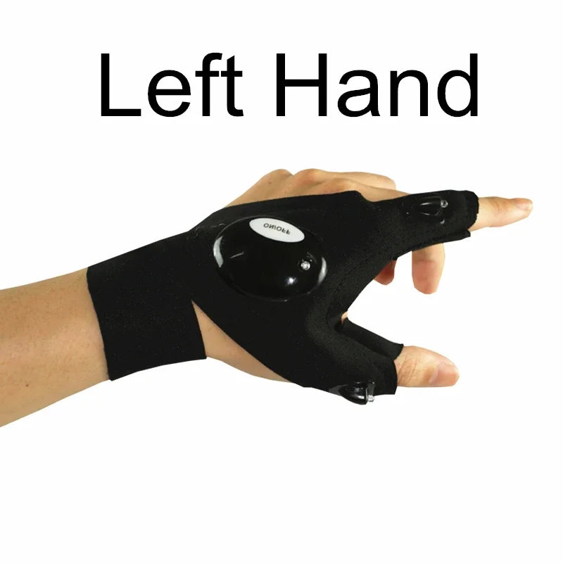 Heavy Duty Gloves with Flashlight