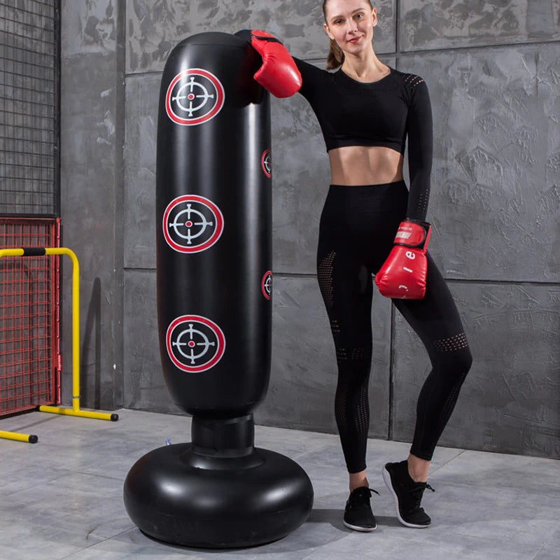Muay Thai Inflatable Boxing Bag For Training & Pressure Relief Exercise