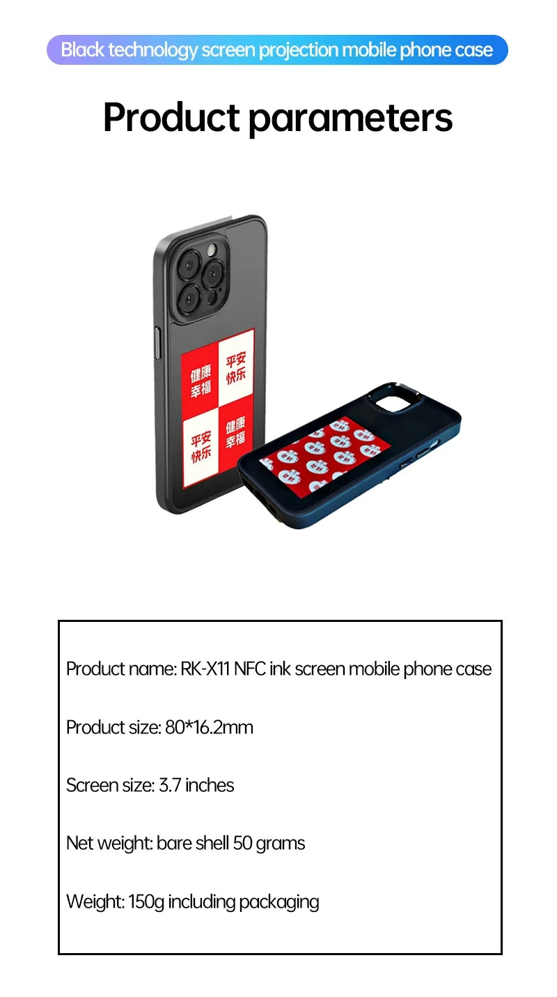 Digital Smart Case For iphone 13 14 15 Pro Max