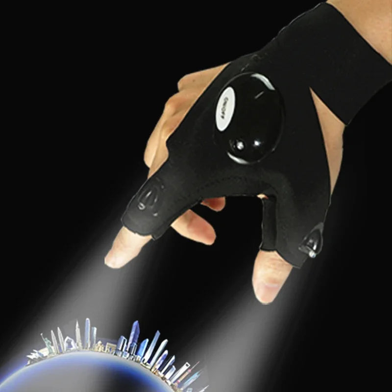 Heavy Duty Gloves with Flashlight