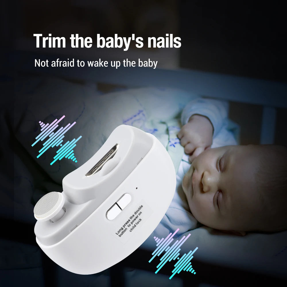 Electric Nail Clipper for Grinding and Polishing with Rechargeable Light