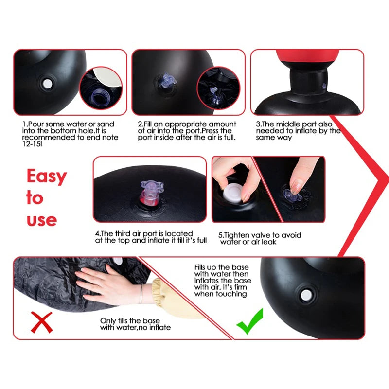 Muay Thai Inflatable Boxing Bag For Training & Pressure Relief Exercise