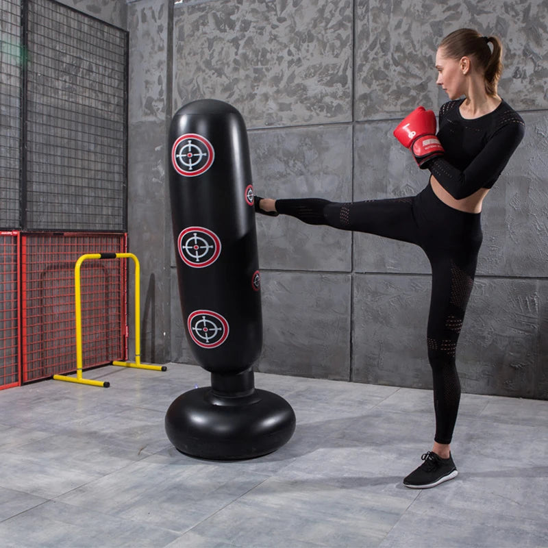 Muay Thai Inflatable Boxing Bag For Training & Pressure Relief Exercise