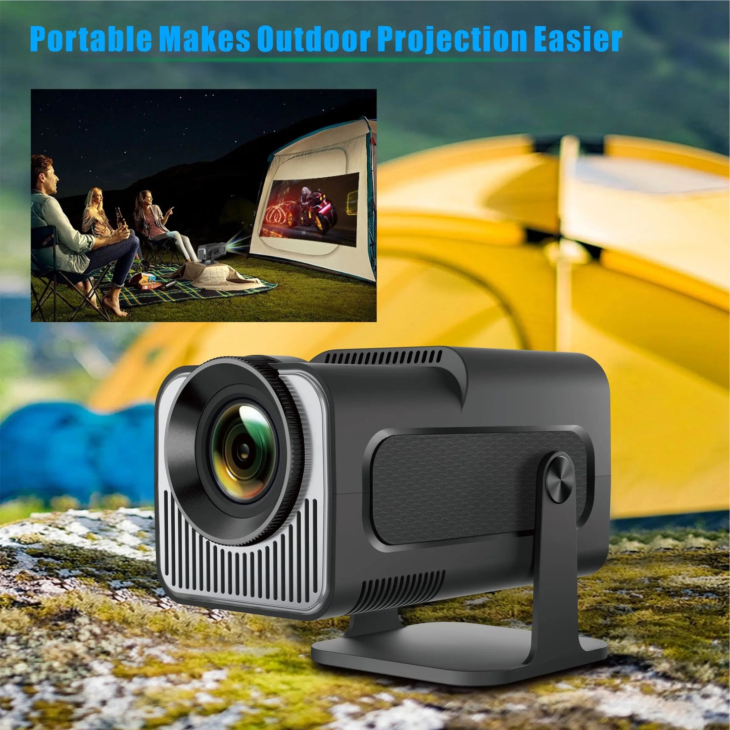 HY320mini Android Smart 1080P 4K Movie Projector 11.0 With Portable WIFI Bluetooth Home Cinema 720P Compatible with Smartphone