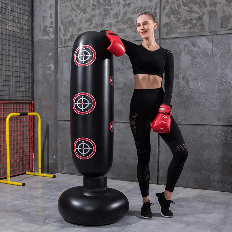 Muay Thai Inflatable Boxing Bag For Training & Pressure Relief Exercise
