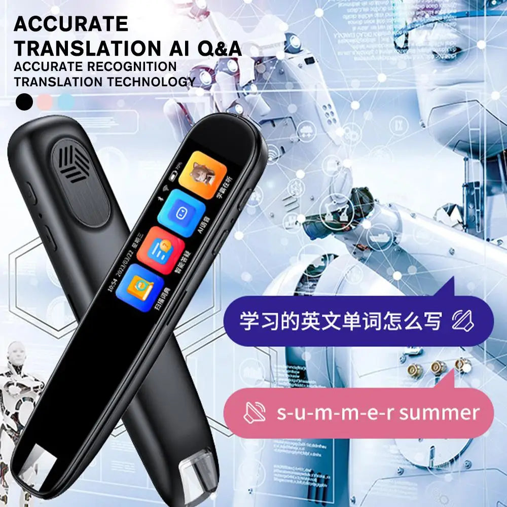 Offline Translation Pen For Teachers & Students with Dictionary English & Intelligent Scanning Point Reading 123 Languages