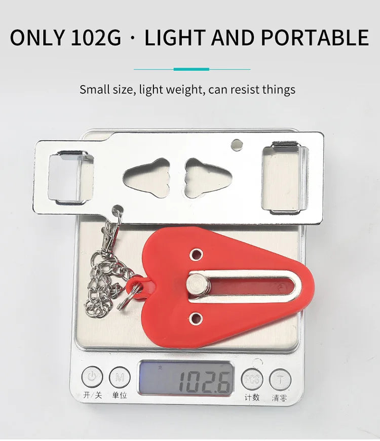 Travel Safety Door Lock No Drilling Required Manual Hotel Room Removable For Travel Safety