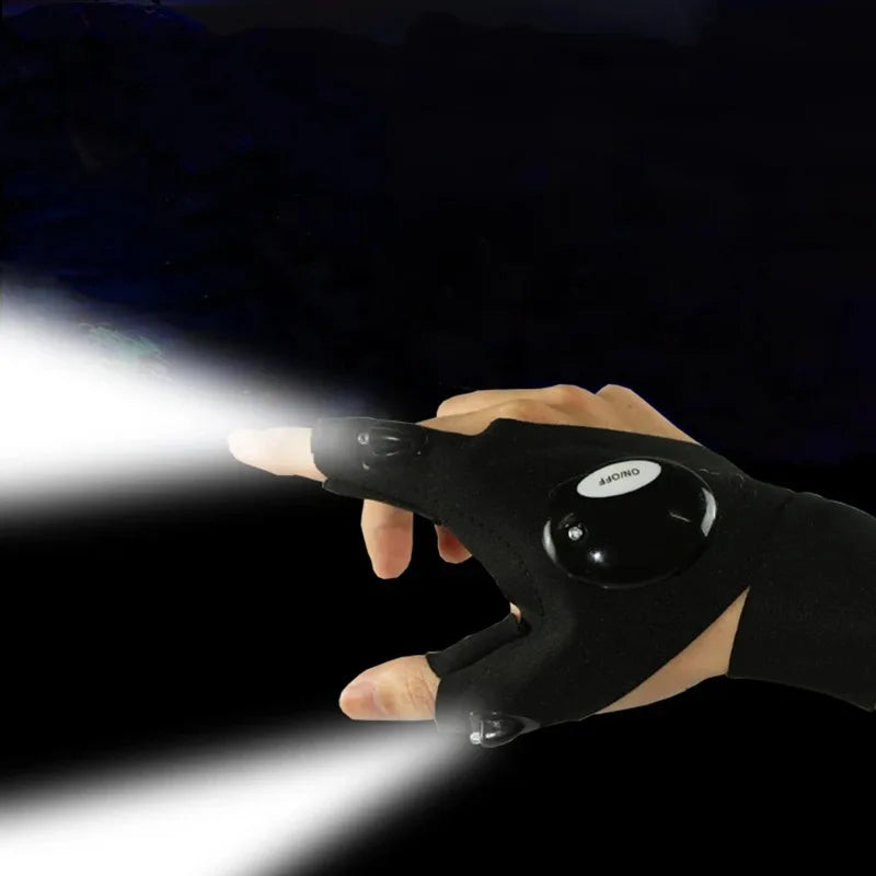 Heavy Duty Gloves with Flashlight