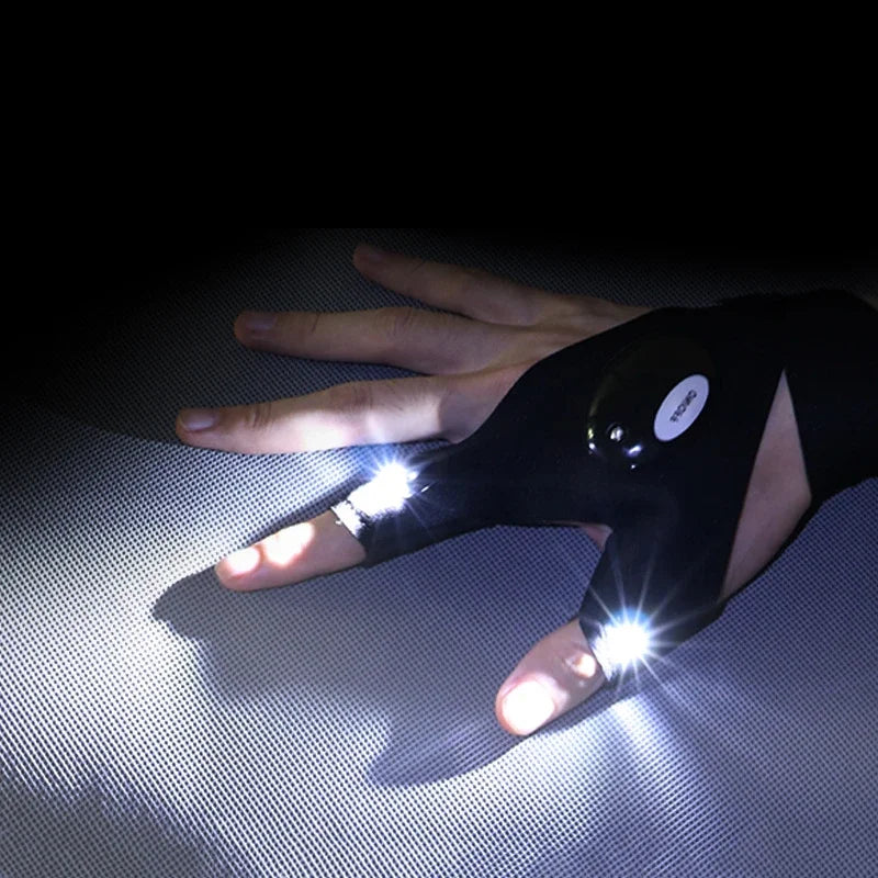 Heavy Duty Gloves with Flashlight