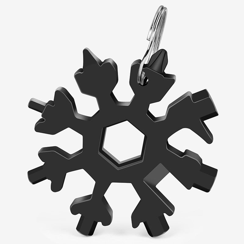 18 In 1 Snowflake Wrench Multifunction Outdoor Survival Tool