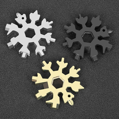 18 In 1 Snowflake  Wrench Multifunction Outdoor Survival Tool