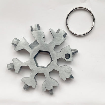 18 In 1 Snowflake  Wrench Multifunction Outdoor Survival Tool
