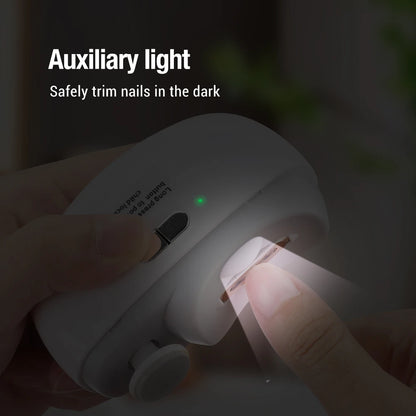 Electric Nail Clipper for Grinding and Polishing with Rechargeable Light