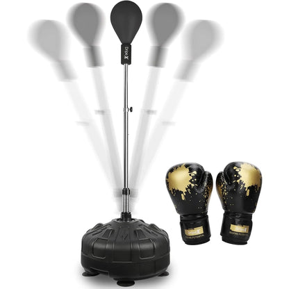 Speed Punch Ball with Stand & Adjustable Height Stand - Great for Boxing Workout Equipment, Stress Fitness