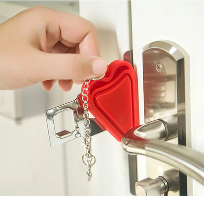 Travel Safety Door Lock No Drilling Required Manual Hotel Room  Removable For Travel Safety