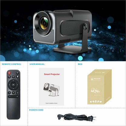 HY320mini Android Smart 1080P 4K Movie Projector 11.0 With Portable WIFI Bluetooth Home Cinema 720P Compatible with Smartphone
