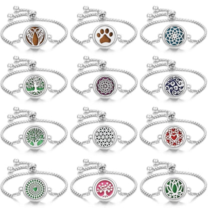 2024 New Kaleidoscope Aromatherapy Bracelet Perfume Essential Oil Diffuser Locket Bracelet Charms Women Aroma Diffuser Jewelry