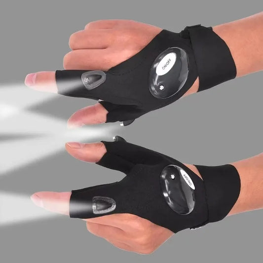 Heavy Duty Gloves with Flashlight