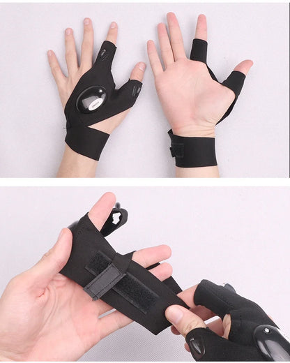 Heavy Duty Gloves with Flashlight