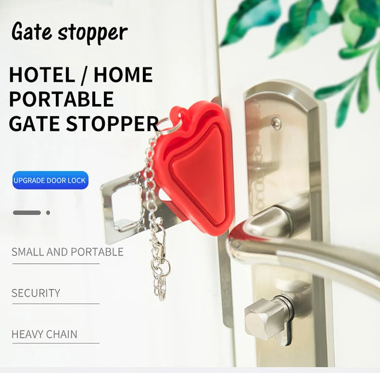 Travel Safety Door Lock No Drilling Required Manual Hotel Room  Removable For Travel Safety