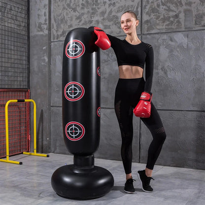 Muay Thai Inflatable Boxing Bag For Training & Pressure Relief Exercise