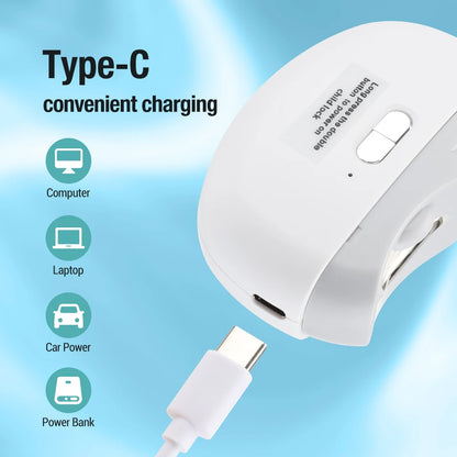 Electric Nail Clipper for Grinding and Polishing with Rechargeable Light