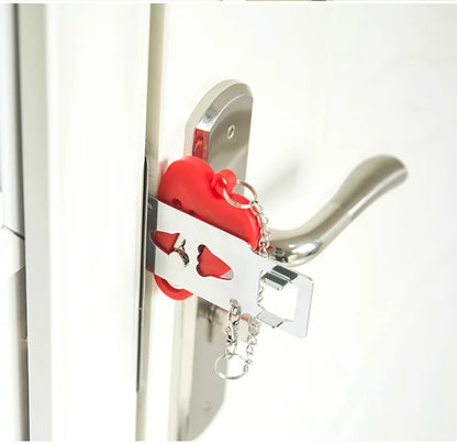 Travel Safety Door Lock No Drilling Required Manual Hotel Room  Removable For Travel Safety
